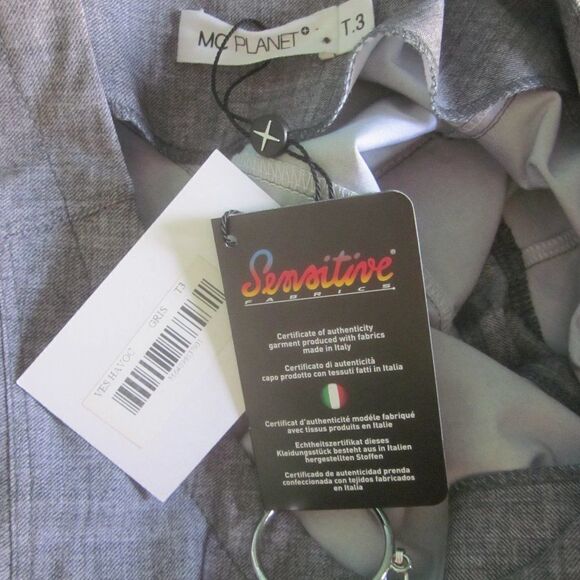 NEW! MC Planet Womens Size S Gray Cropped Jacket Full Zip Front 36" Bust NWT - Picture 4 of 15